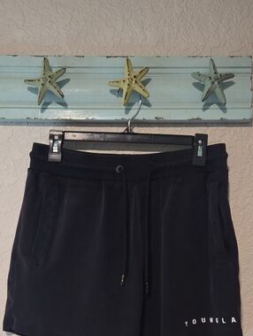 YounglA Black Sweat Shorts